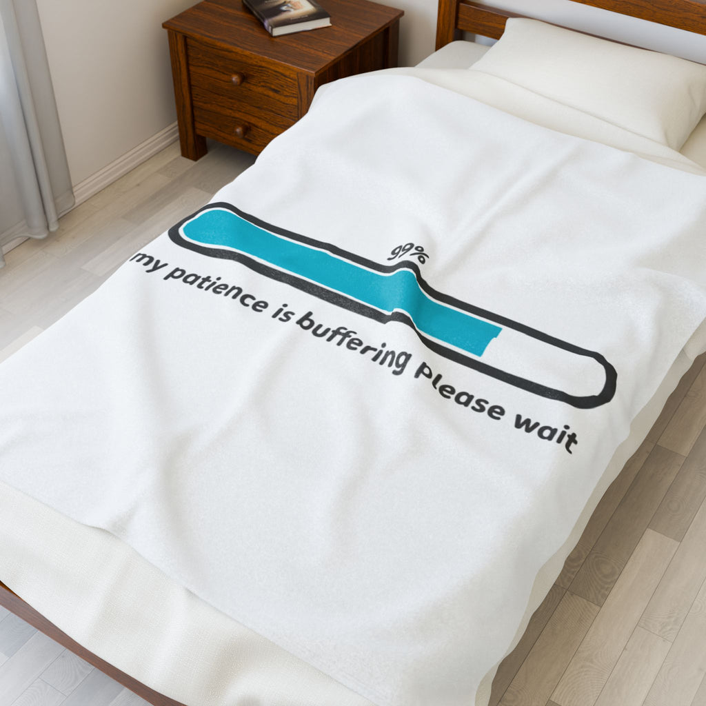 my patience is buffering plush blanket | sarcastic gratitude, thankful but tired