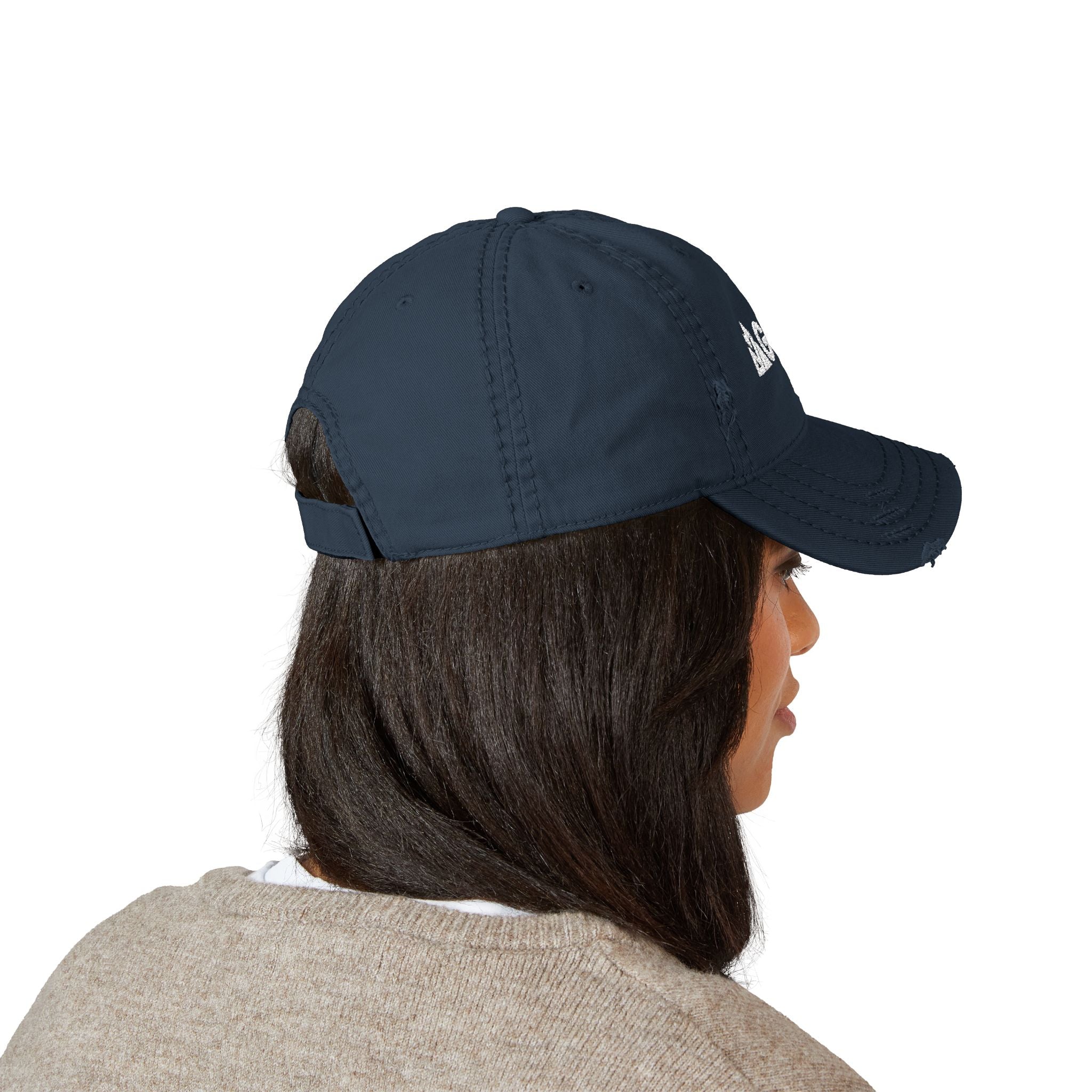 Distressed Embroidered Dad Hat - 'GALLUS' Vintage Cotton Cap