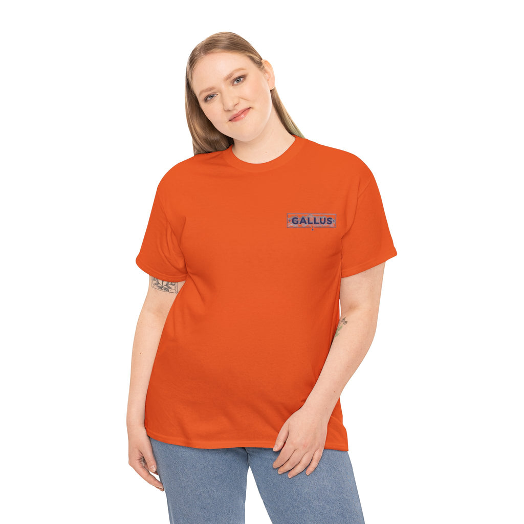 Gallus Logo Tee — Minimal Chest Patch White T-Shirt