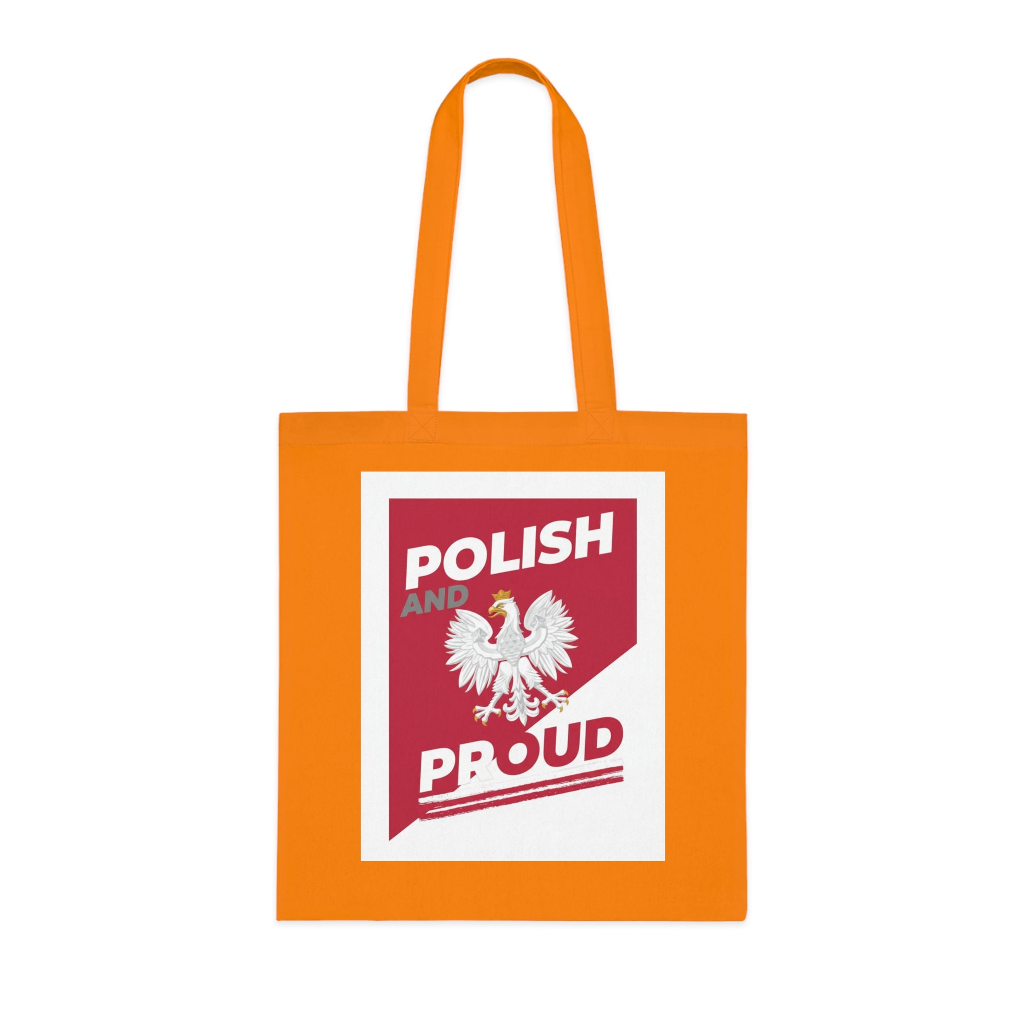 Polish and Proud Cotton Tote Bag — Polish Eagle Patriotic Grocery Shopper