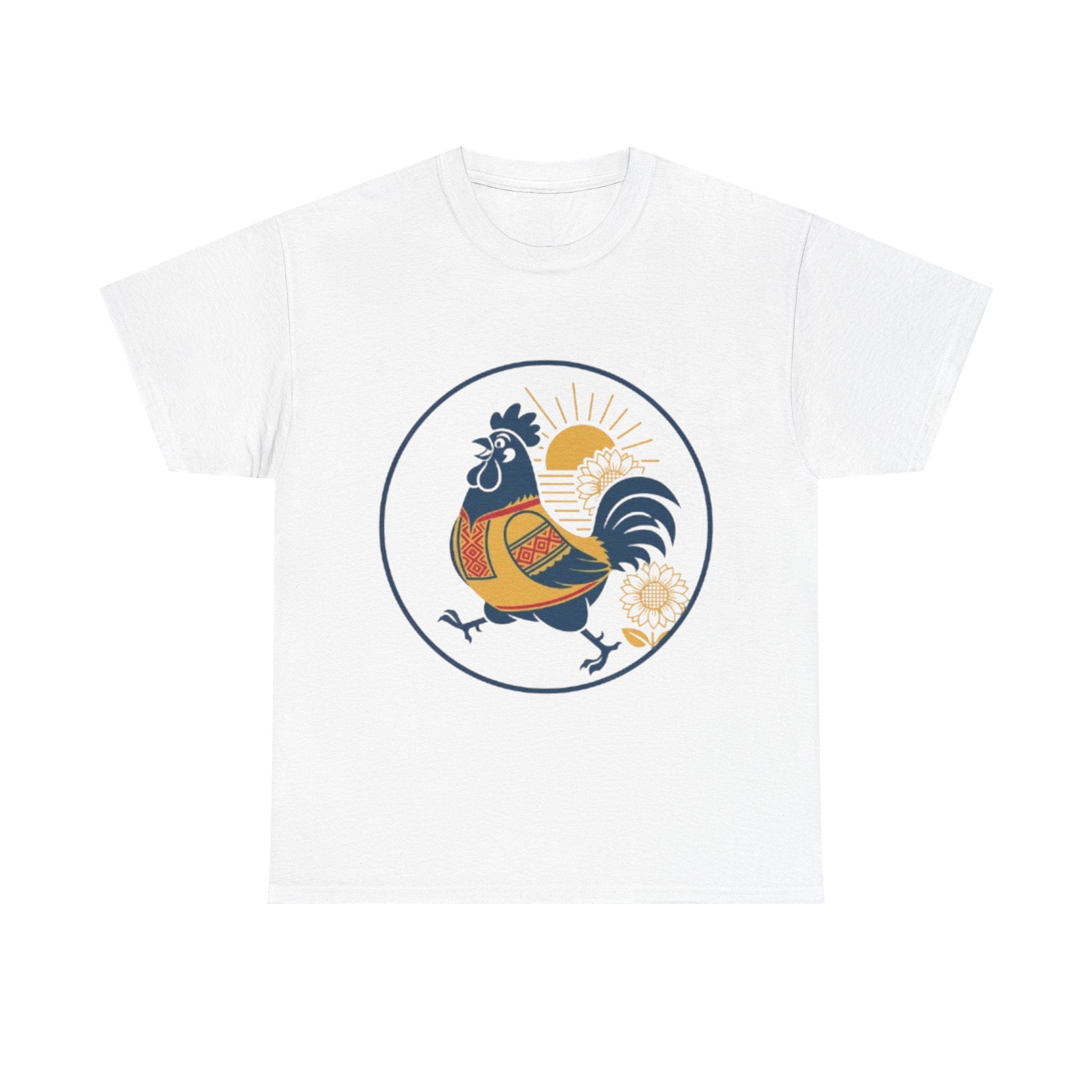 Rooster Sunburst Graphic Tee — Vintage Farmhouse Rooster T-Shirt