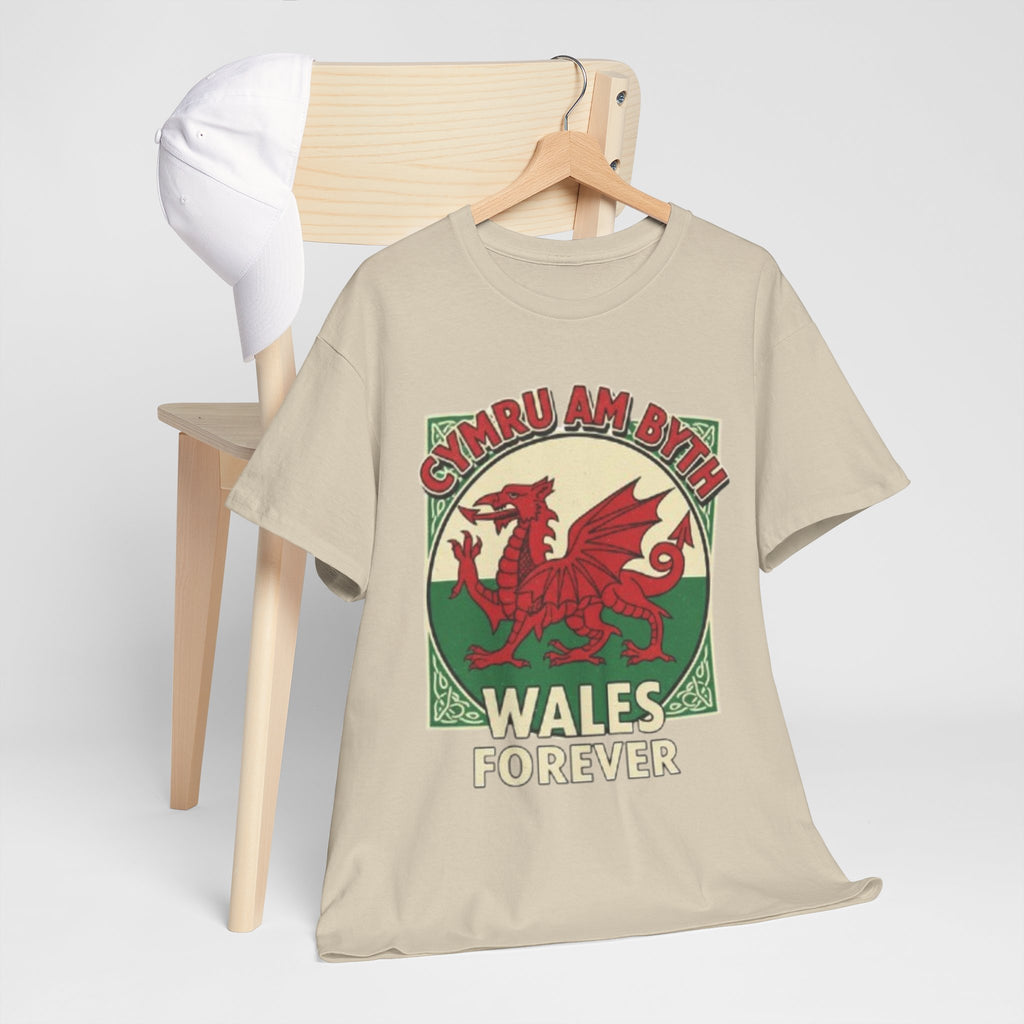 Wales Forever T-Shirt — Cymru Am Byth Retro Welsh Dragon Tee