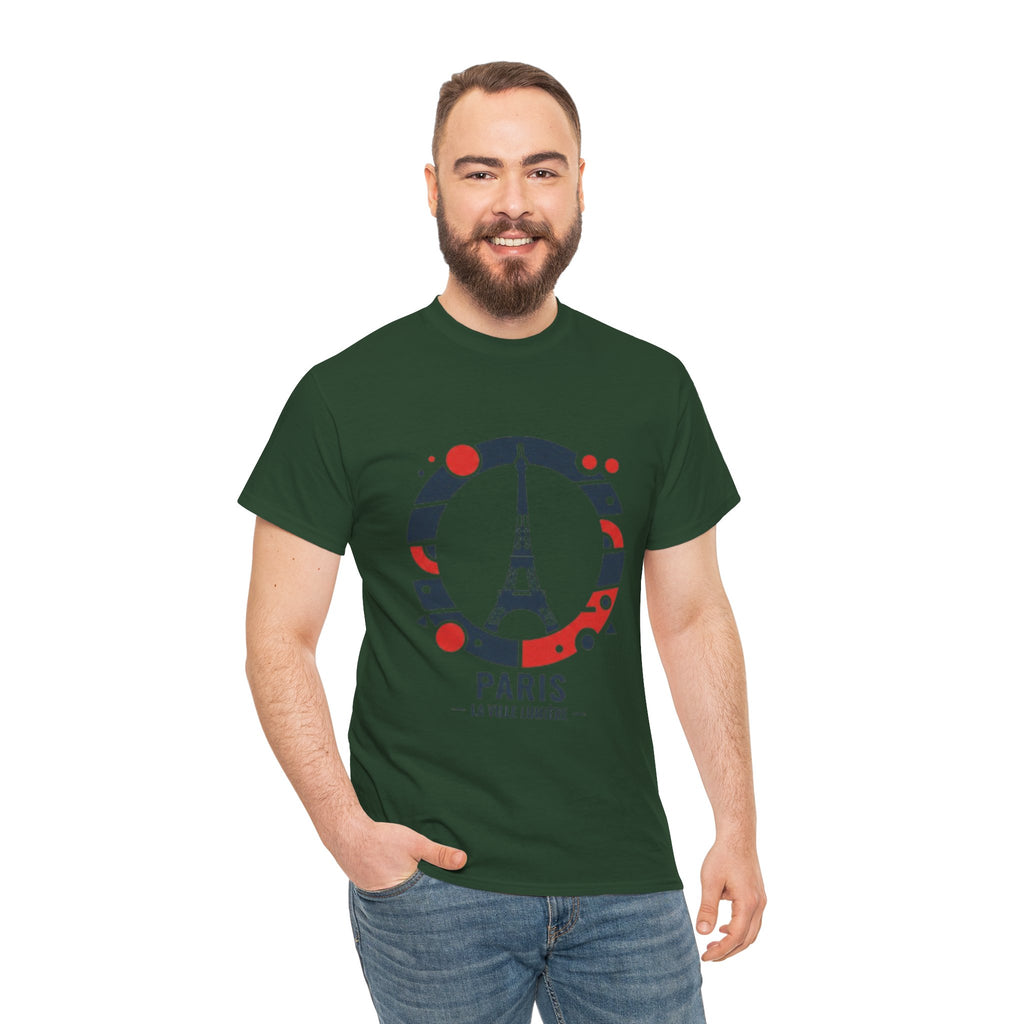 Paris Eiffel Tower Graphic Tee — 'Paris La Ville Lumière' Travel T‑Shirt