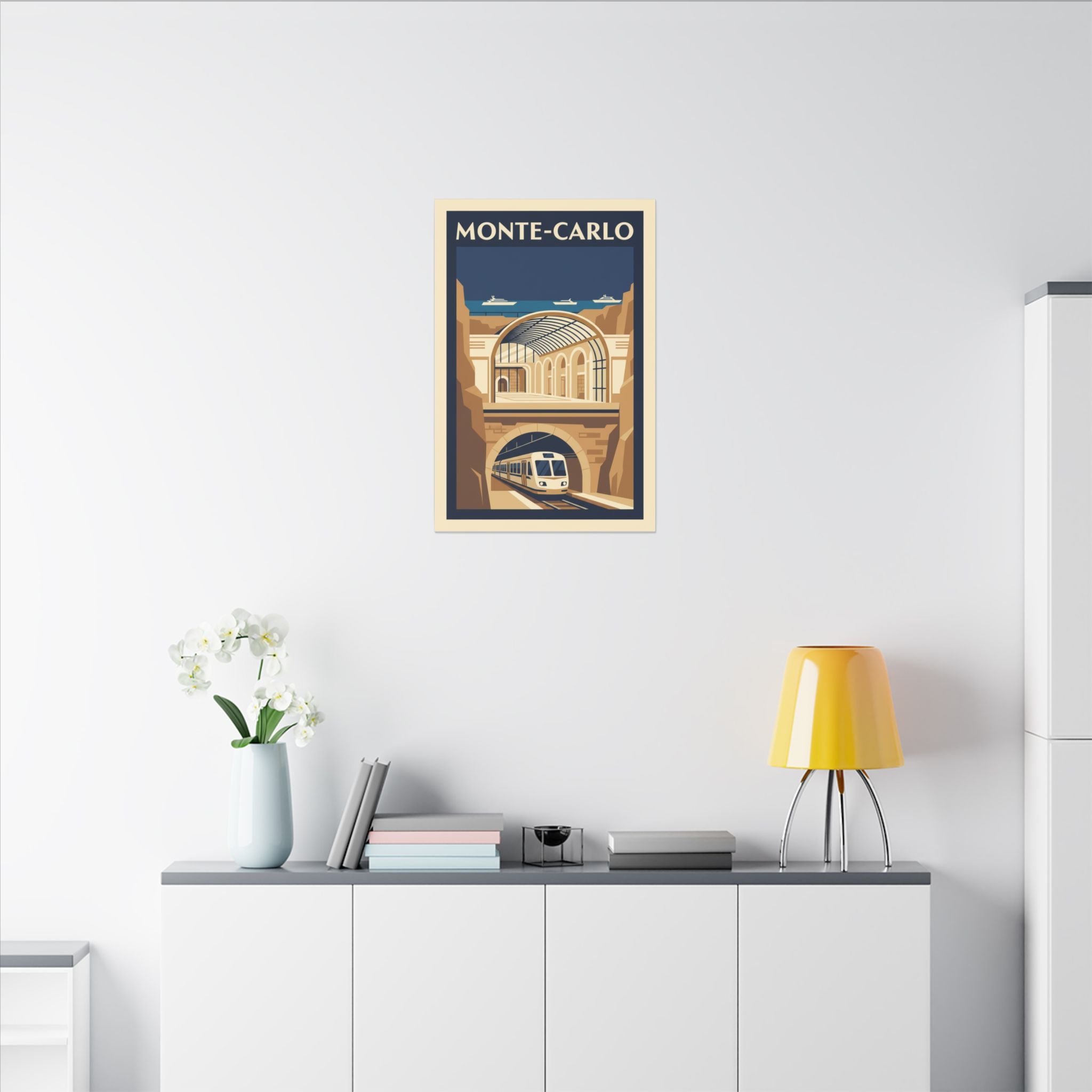 Monte Carlo Vintage Travel Poster Canvas