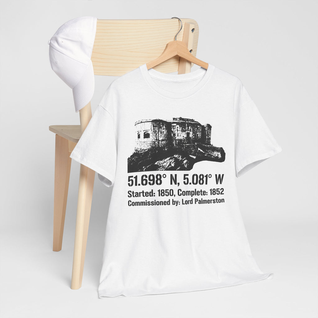 Stack Rock Fort T‑Shirt — Coastal Landmark Graphic Tee