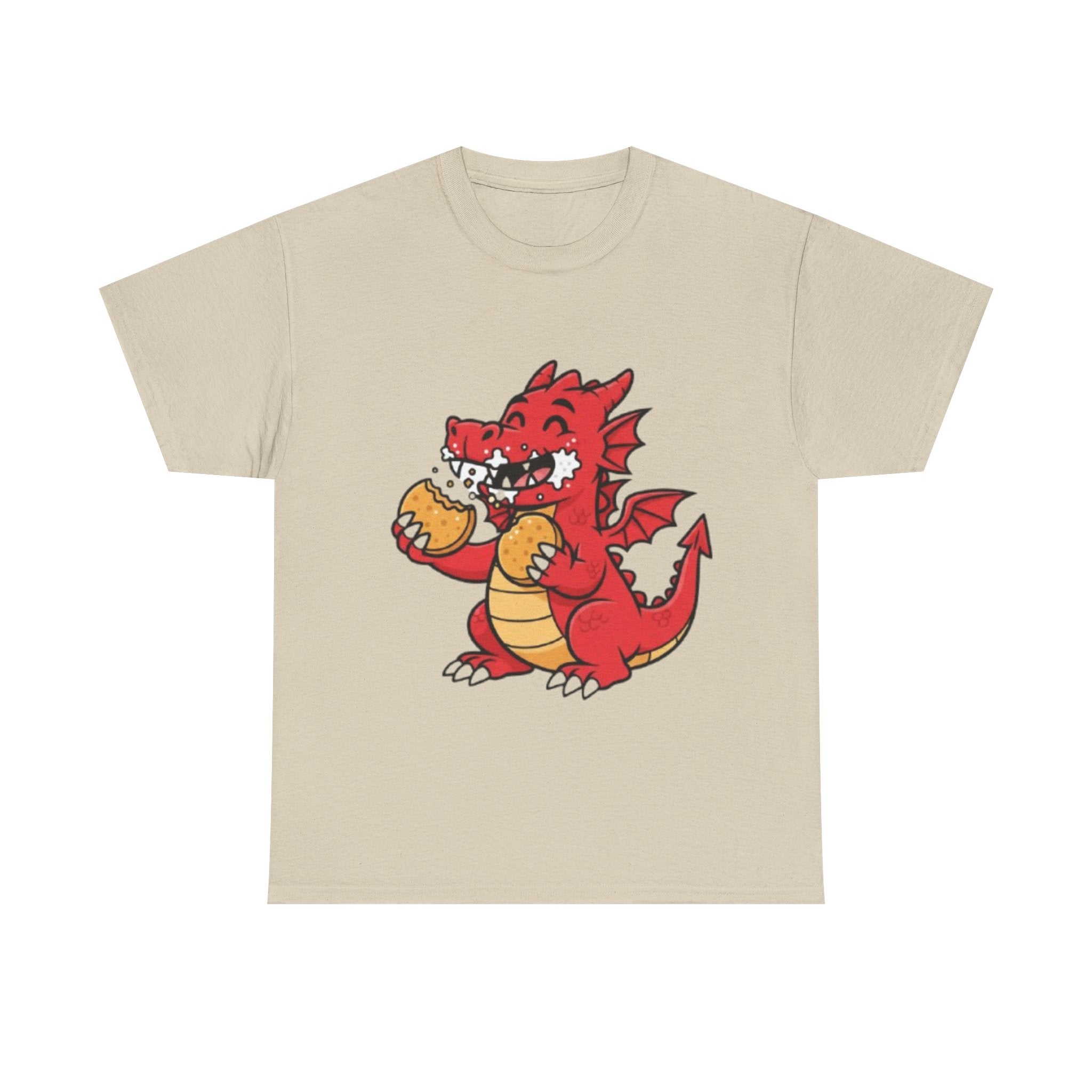 Red Dragon Eating Tacos T-Shirt — Cute Cartoon Taco Lover Tee