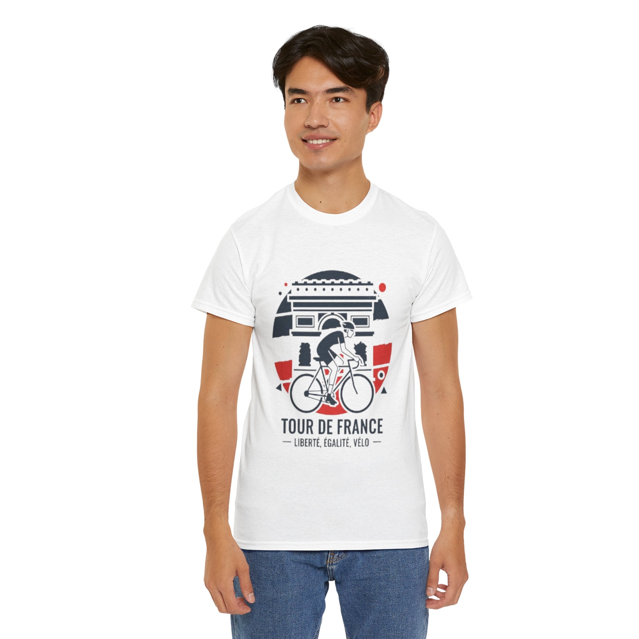 Tour de France Cycling Tee — "Liberté, Égalité, Vélo" Graphic Shirt