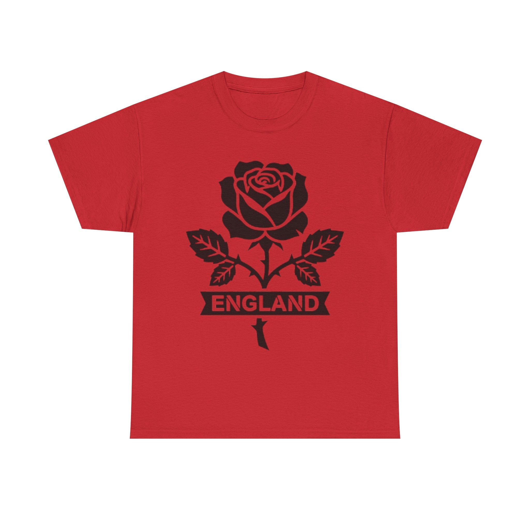 England Rose T-Shirt — Vintage Black Floral England Tee