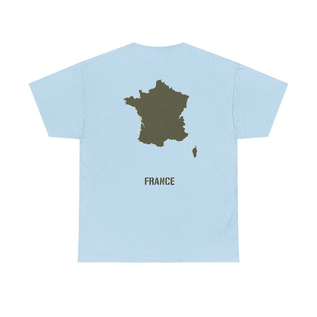France Map T‑Shirt — Minimal Grunge Outline Tee