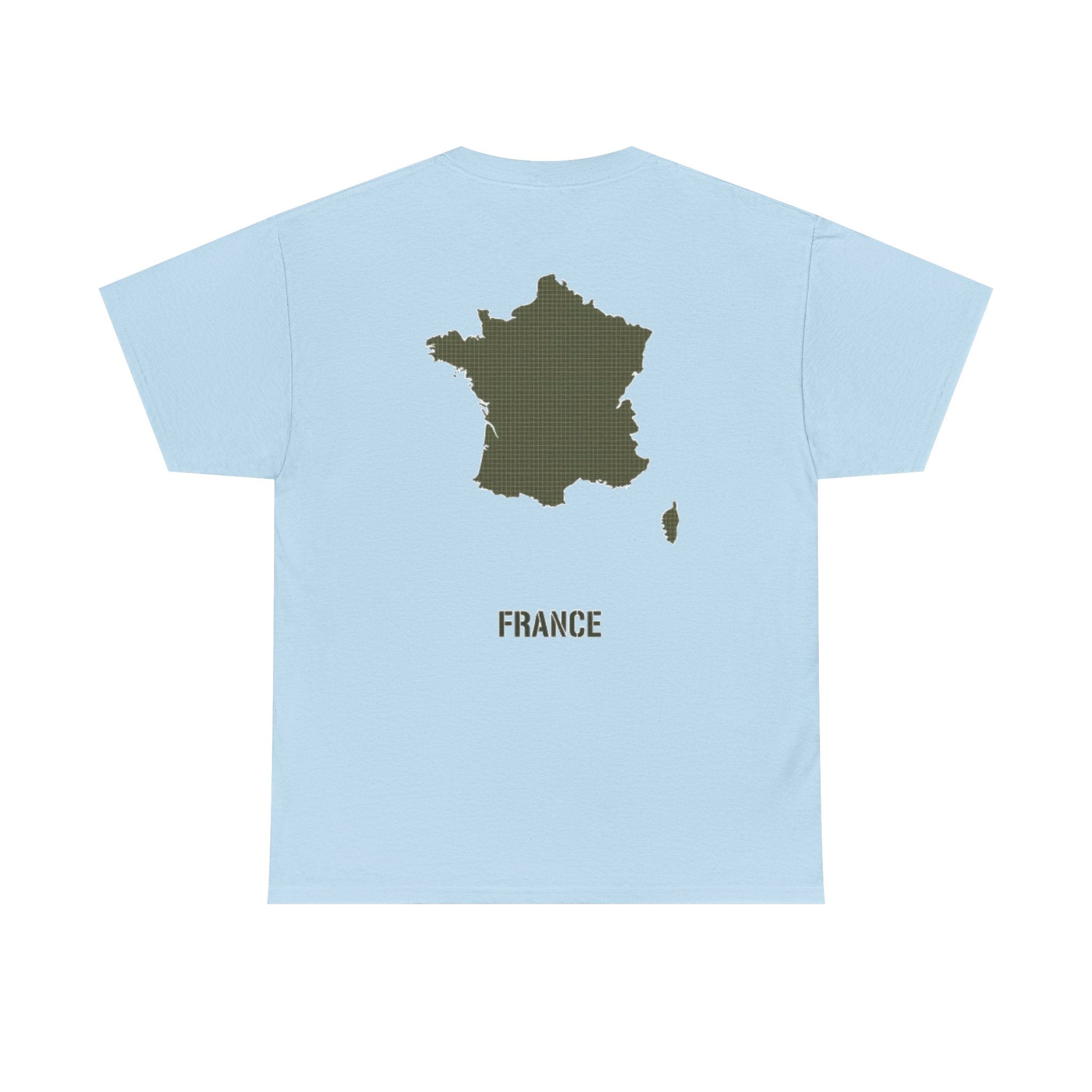 France Map T‑Shirt — Minimal Grunge Outline Tee