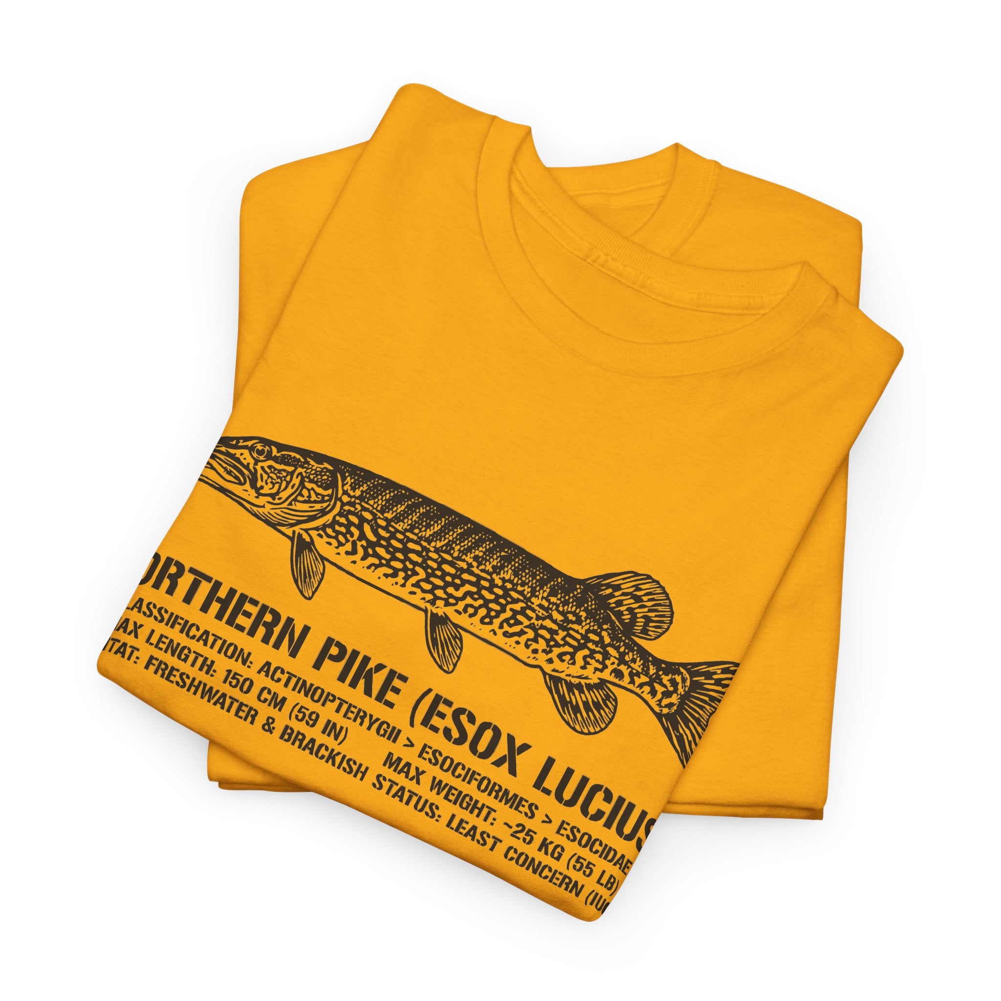 Northern Pike Illustration Tee — "Northern Pike (Esox Lucius)" Fishing Shirt