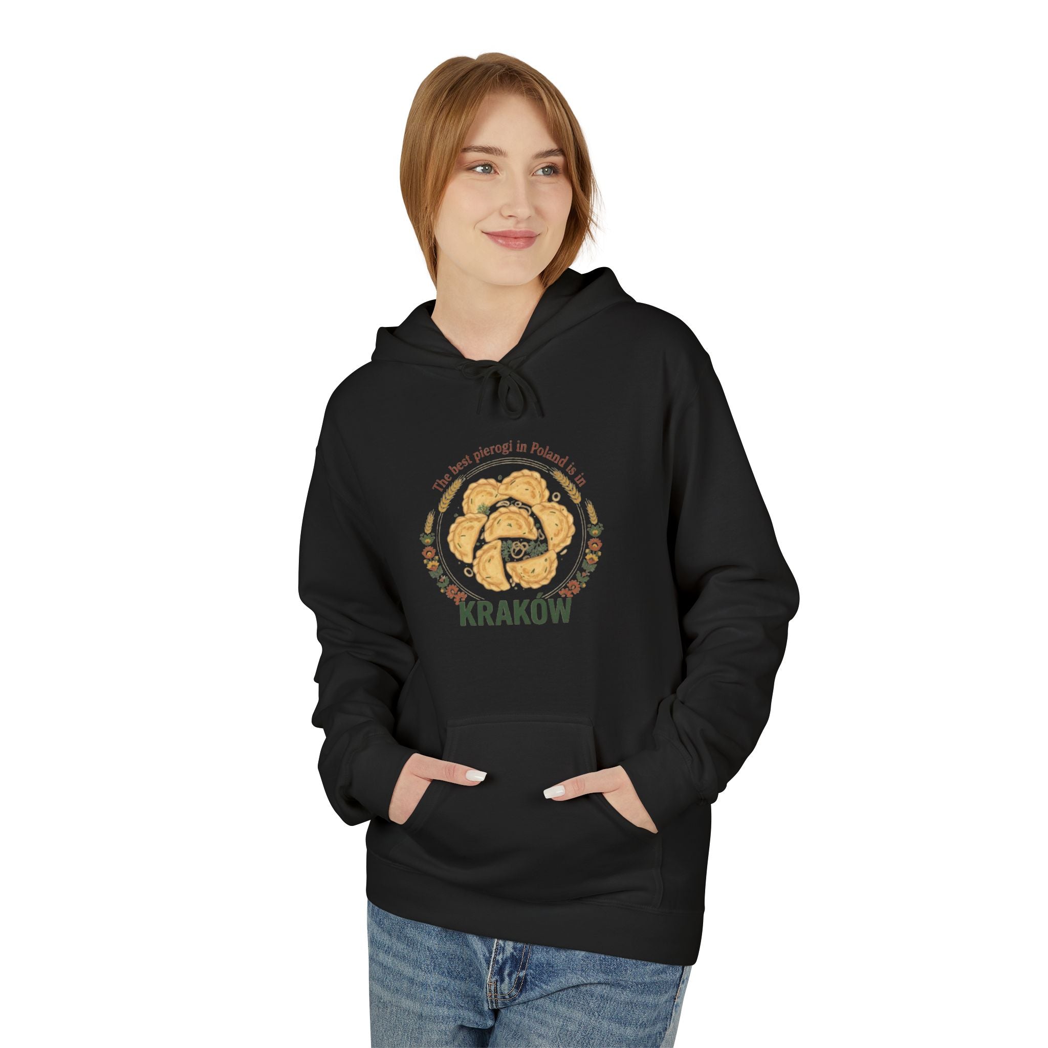 Kraków Gingerbread Circle Hoodie – Polish Travel Souvenir Sweatshirt