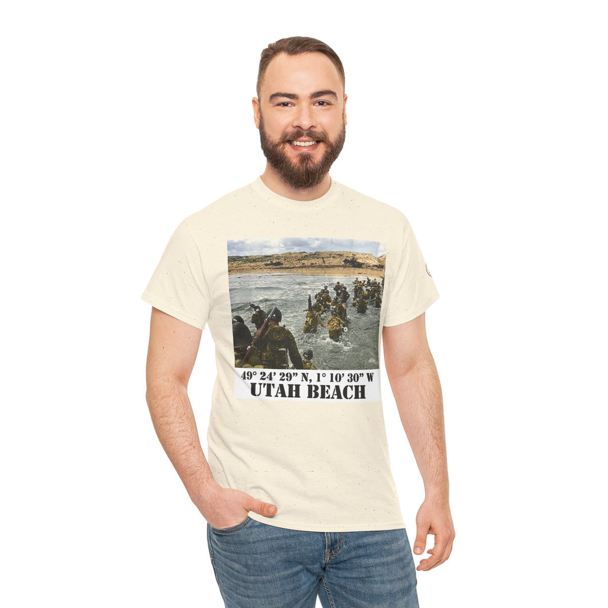 Utah Beach D-Day T-Shirt — Normandy 1944 Coordinates Tee — product image 8