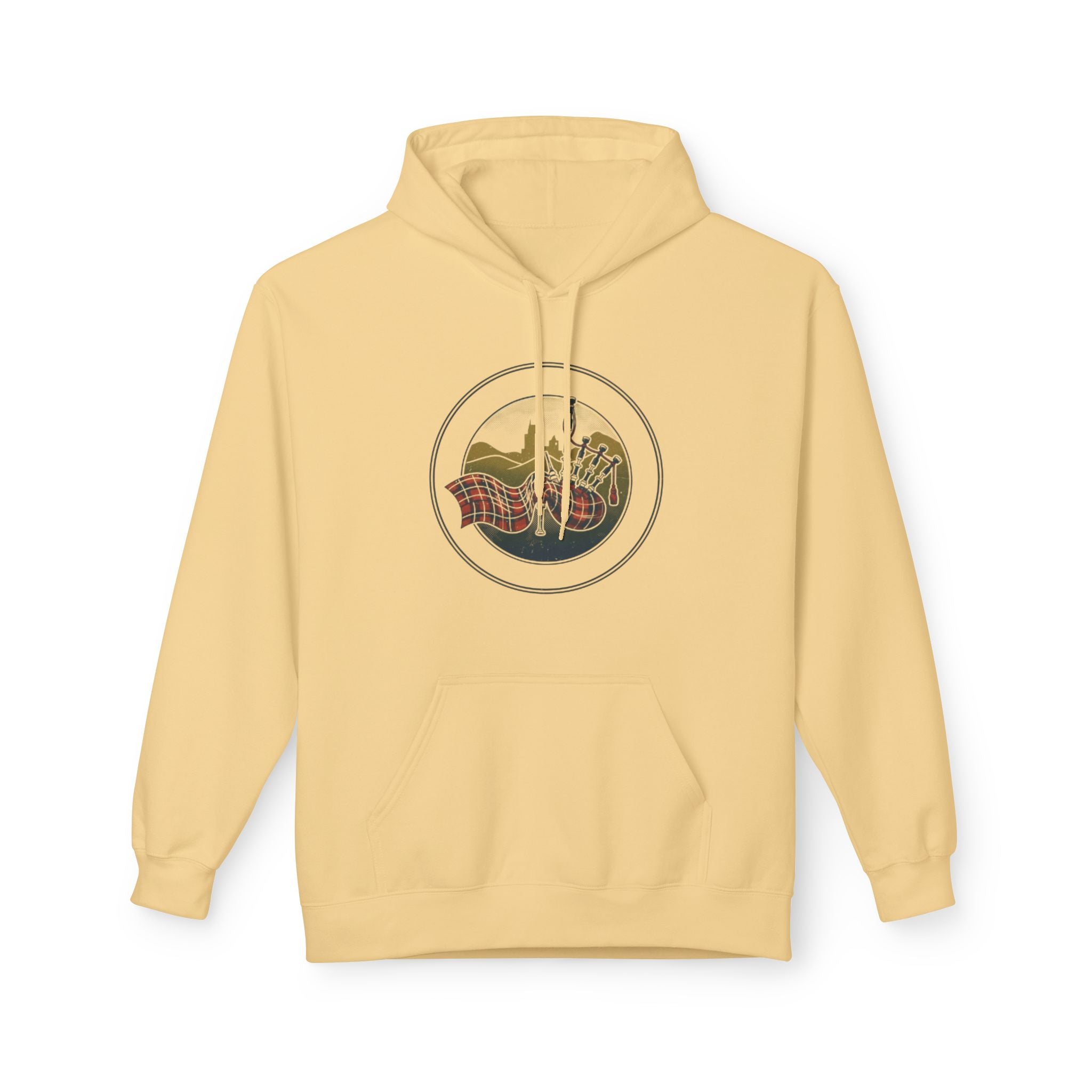 Vintage Mountain Waves Hoodie — Retro Scenic Nature Graphic