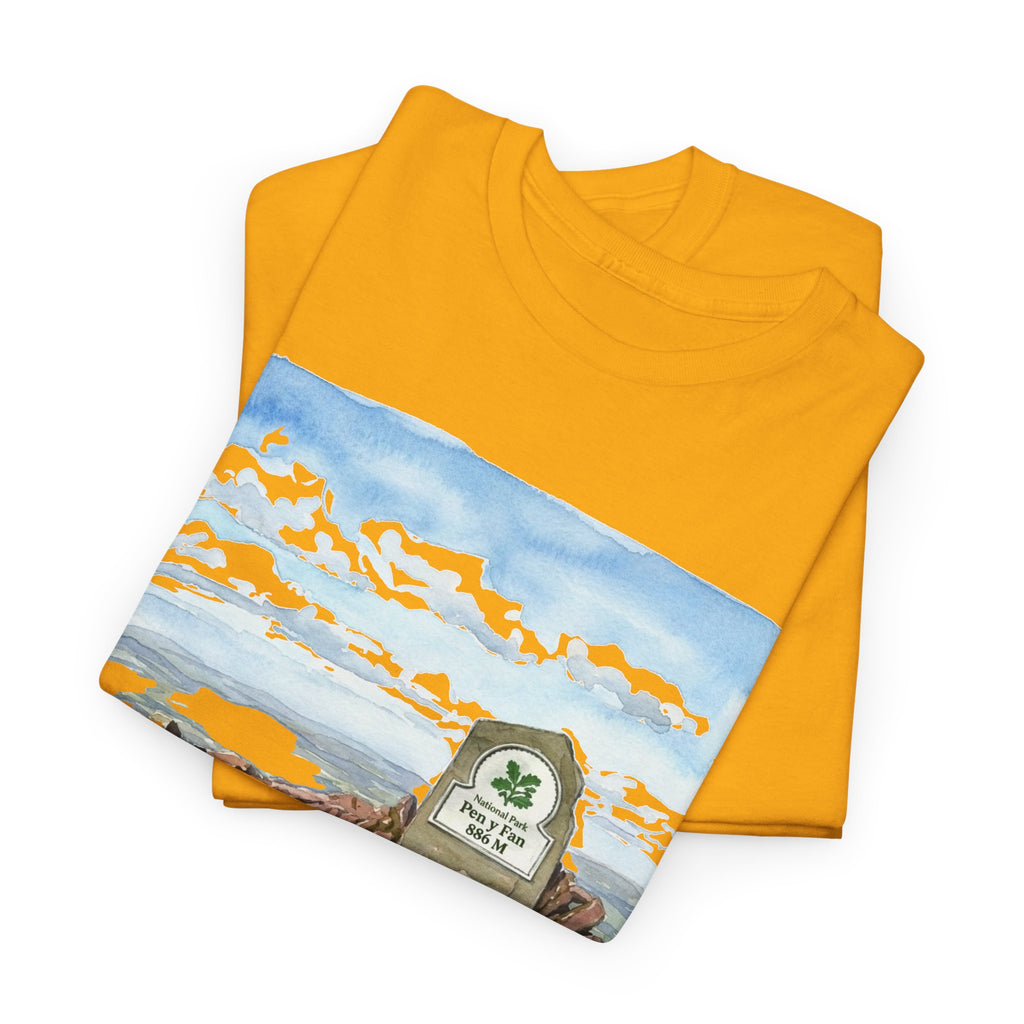 Pen y Fan Landscape T‑Shirt — Wales Mountain Hiking Souvenir Tee