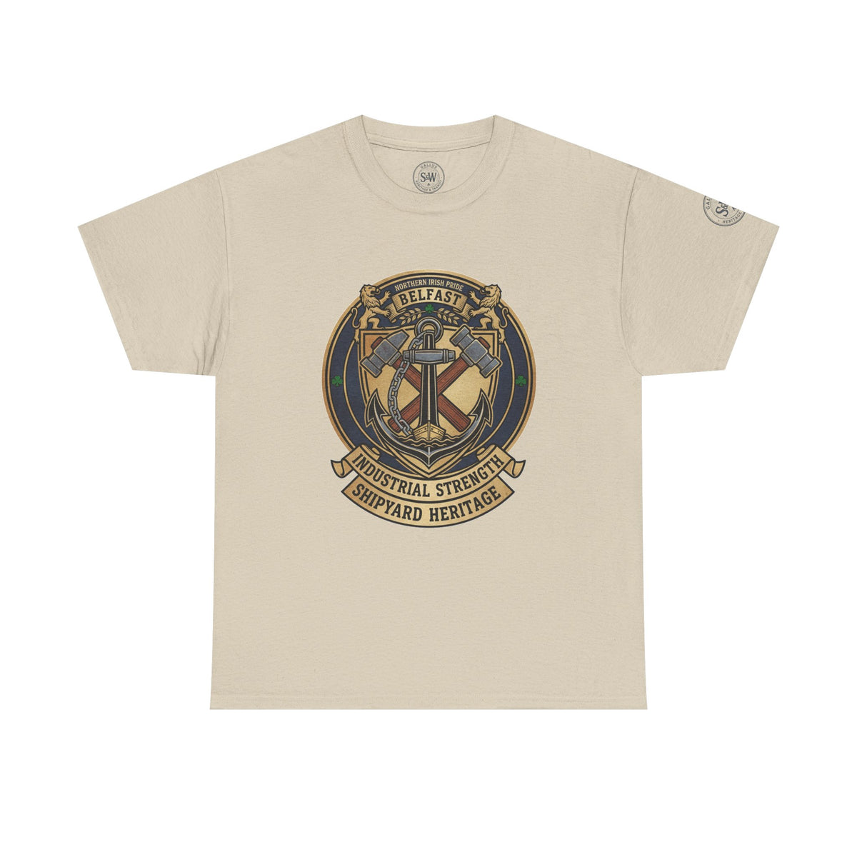 Belfast Shipyard Heritage T-Shirt — Maritime Workwear Tee — product image 3