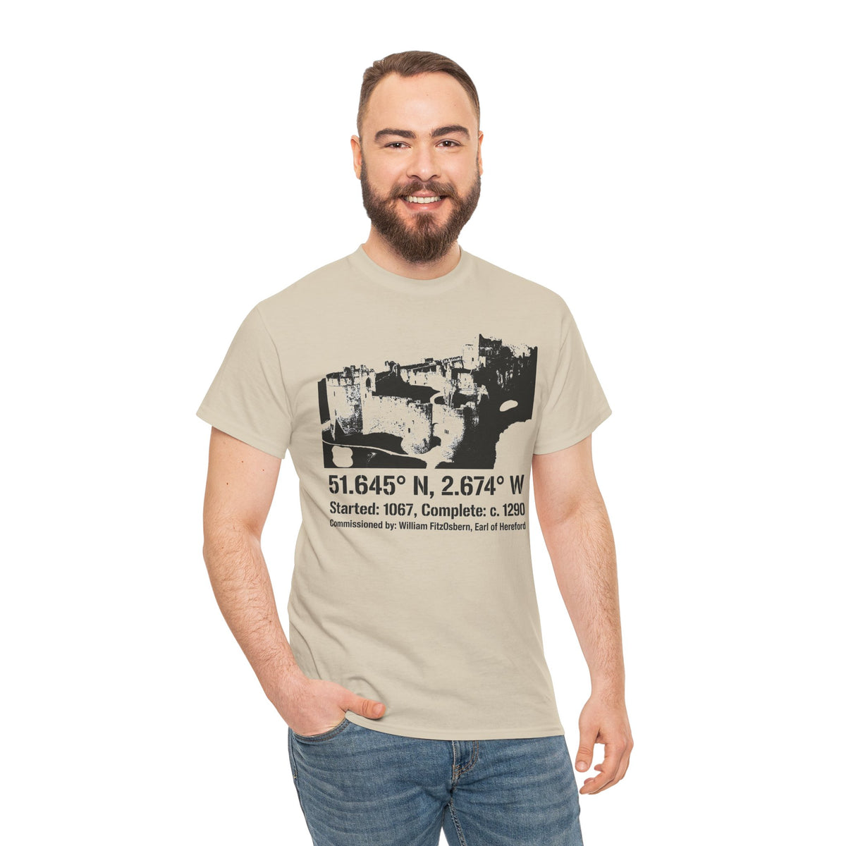 Chepstow Castle T-Shirt — Welsh Medieval Fortress Tee — product image 3