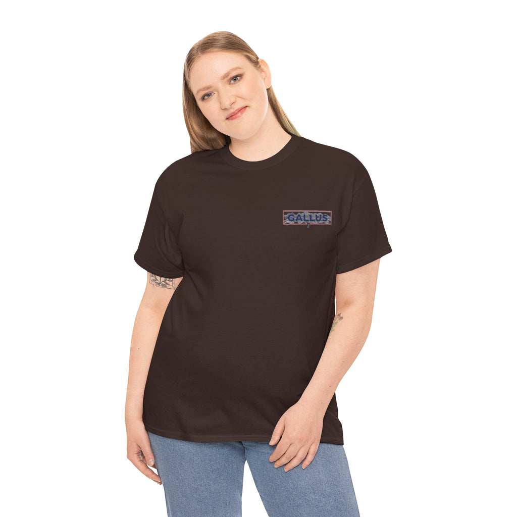 Gallus Logo Tee — Minimal Chest Patch White T-Shirt