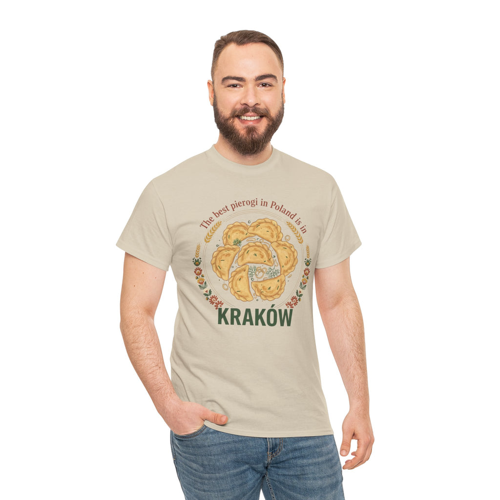 Kraków Pierogi Graphic Tee — "The best pierogi in Poland is in KRAKÓW" T-Shirt